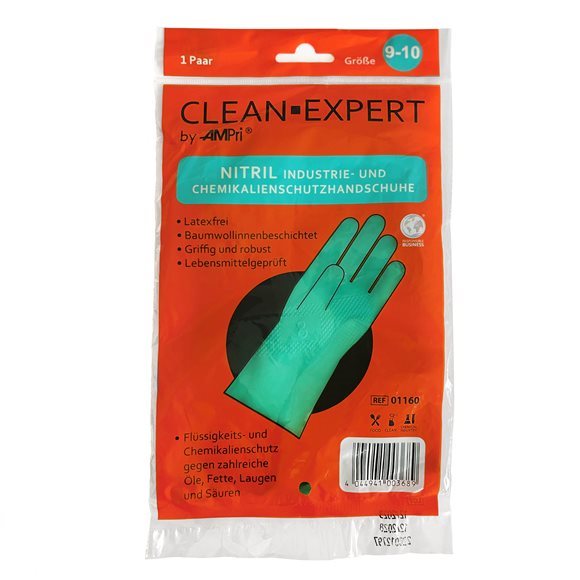 Ampri Nitril Mehrweg-Handschuhe Clean Expert XL latexfrei Baumwollfutter Btl 1 Paar