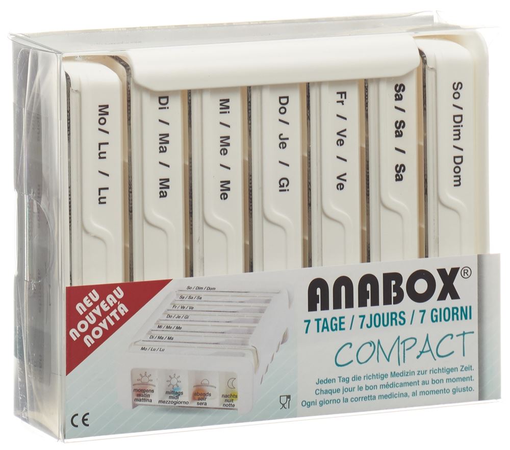 Anabox Compact 7 Tage deutsch/französisch/italienisch weiss