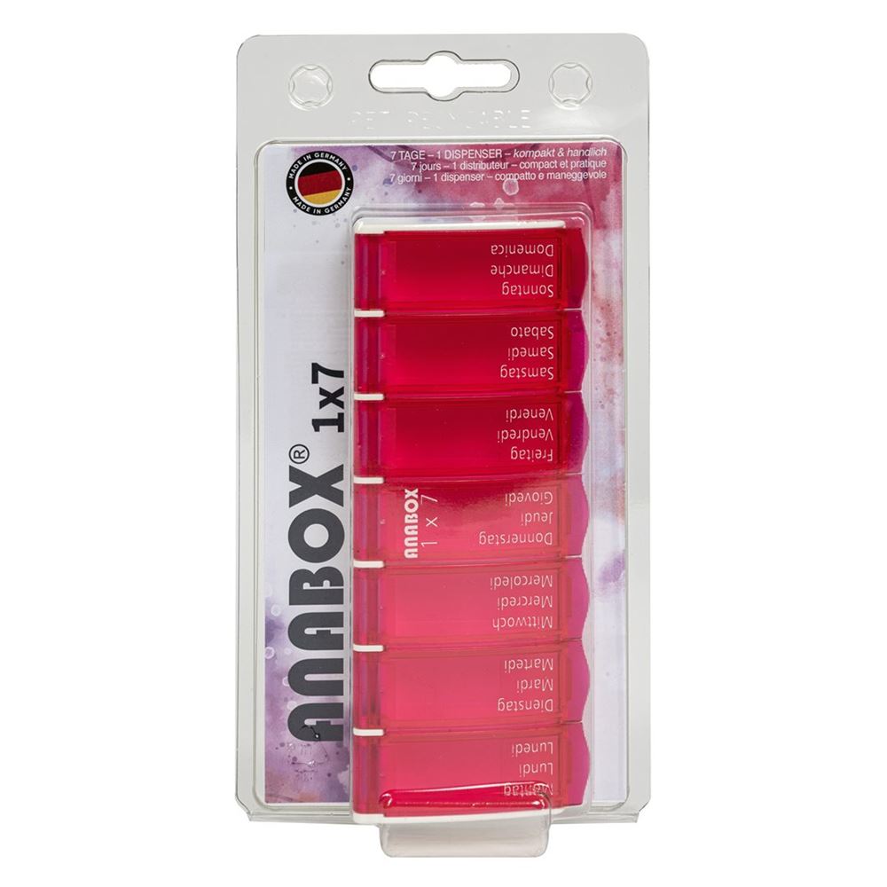 Anabox Medidispenser 1x7 pink deutsch/französisch/italienisch im Blister