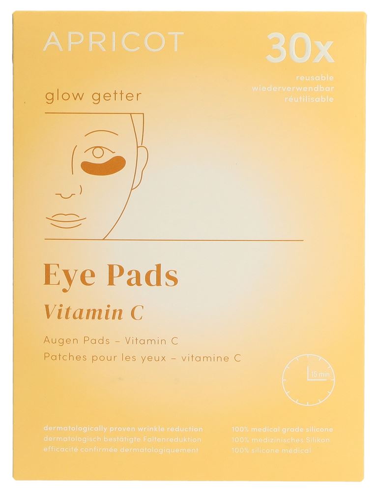 Apricot Augen Pad wiederverwendbar Vitamin C glow better 2 Stk