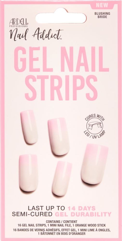 Ardell Nail Addict Gel Nail Strips Blushing Bride 16 Stk