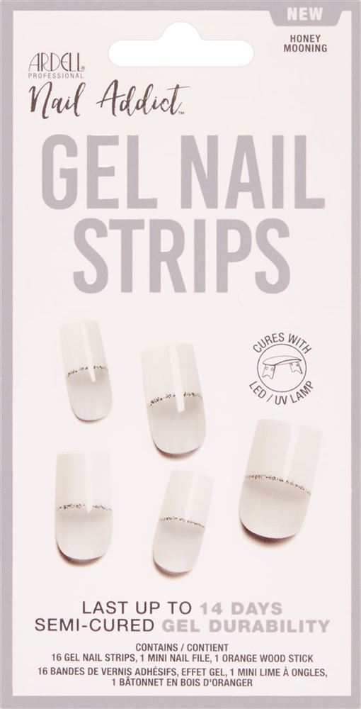 Ardell Nail Addict Gel Nail Strips Honey Mooning 16 Stk