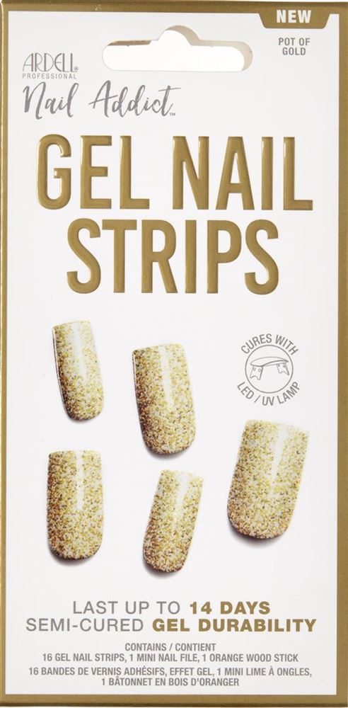 Ardell Nail Addict Gel Nail Strips Pot of Gold 16 Stk