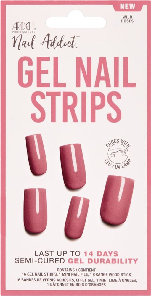 Ardell Nail Addict Gel Nail Strips Wild Roses 16 Stk