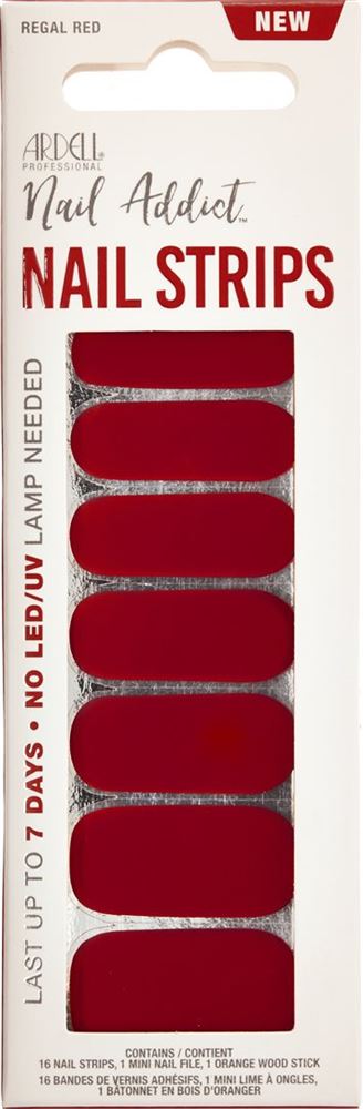 Ardell Nail Addict Nail Strips Regal Red 16 Stk