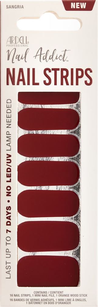 Ardell Nail Addict Nail Strips Sangria 16 Stk