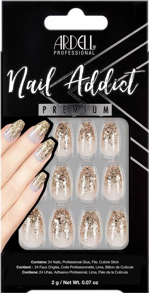 Ardell Nail Addict Premium Dripping In Gold 24 Stk