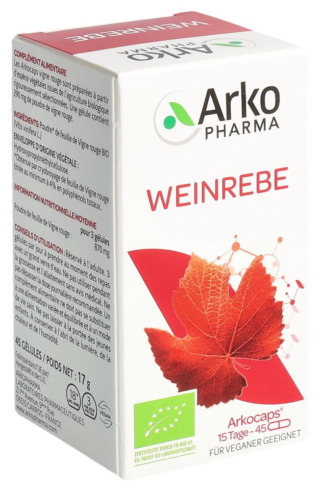 Arkocaps Weinrebe Kapseln 45 Stück