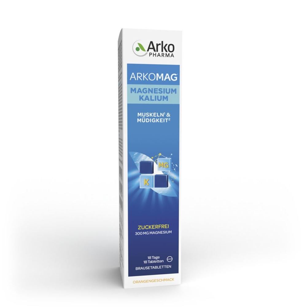 Arkomag Magnesium + Kalium Brausetabl Ds 18 Stk