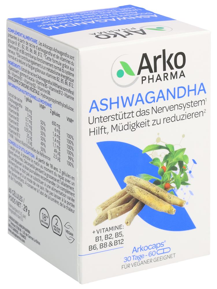 Arkopharma Arkocaps Kaps Ashwagandha + Vitamine 60 Stk
