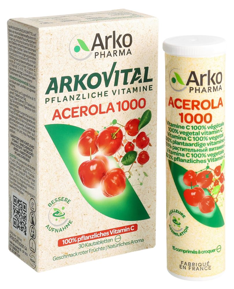 Arkovital Acerola Arkopharma Tabletten 1000 Mg 30 Stück