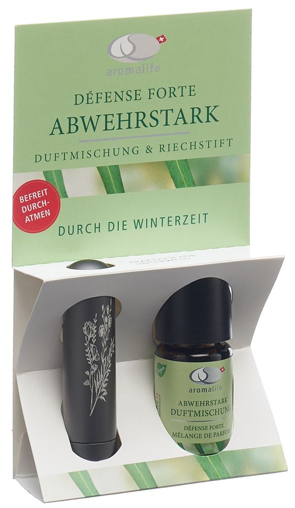 Aromalife Abwehrstark Duftmischung mit Riechstift Alu grau 5 ml
