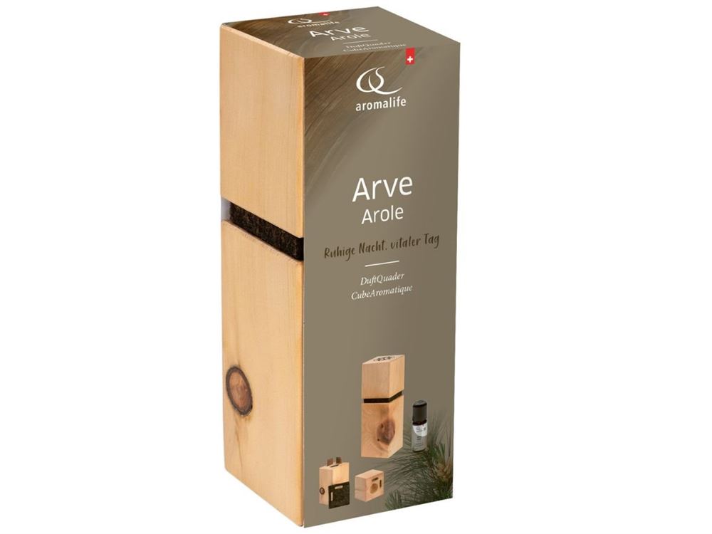 Aromalife Arve Duft Quader mit ätherischem Öl Arve BIO 10ml