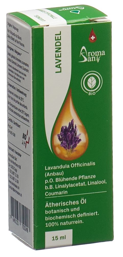 Aromasan Lavendel Äth/Öl in Schachtel Bio 15 ml