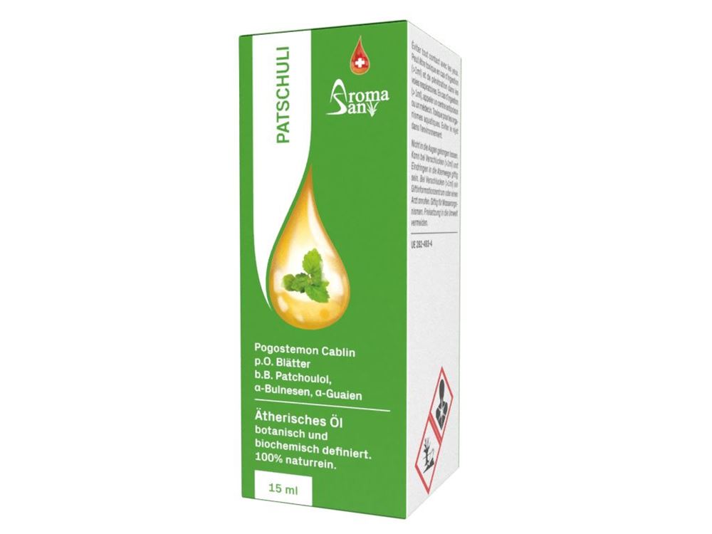 Aromasan Patschuli Äth/Öl in Schachtel Bio 15 ml