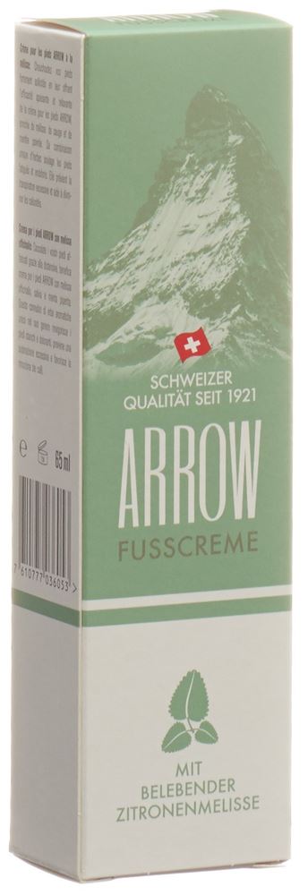 Arrow Fusscreme mit belebender Zitronenmelisse Tb 65 ml