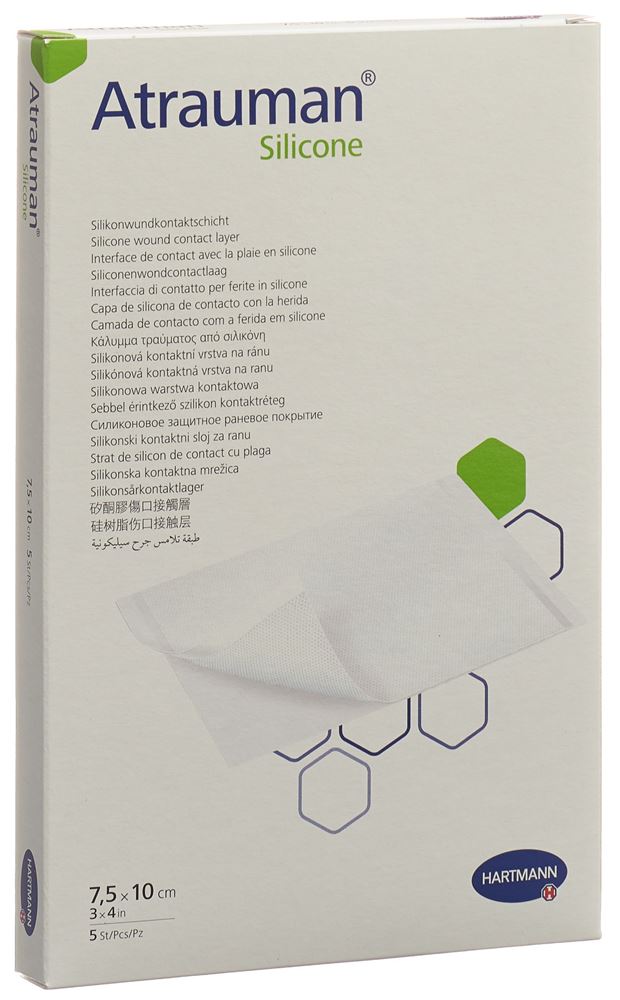 Atrauman Silicone 7.5x10cm steril 5 Stk