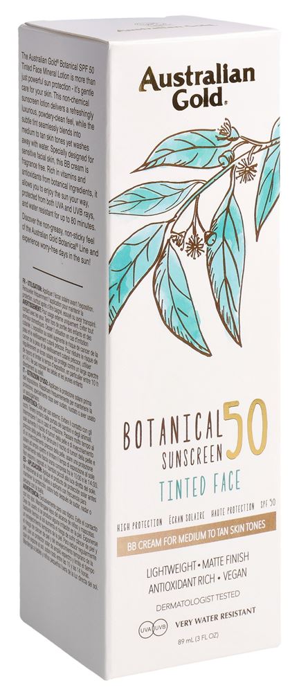Australian Gold Botanical Tinted Faces Spf50 medium teint Tb 89 ml