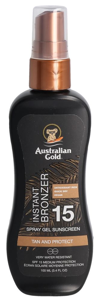 Australian Gold Spray Gel mit Bronzer Spf15 100 ml