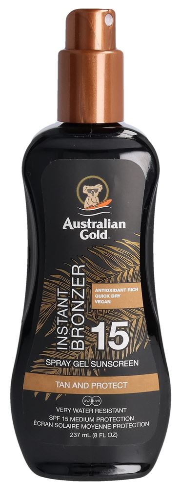 Australian Gold Spray Gel mit Bronzer Spf15 237 ml