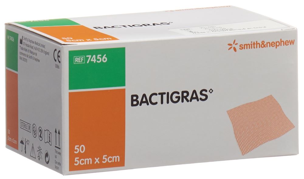 Bactigras Gazeverband 5cmx5cm Btl 50 Stk