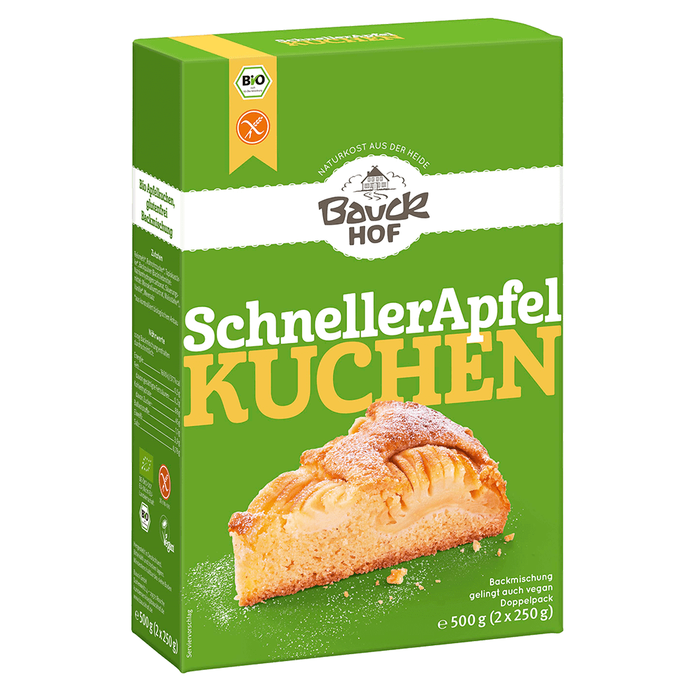 Bauckhof Der schnelle Apfelkuchen glutenfrei 2 Btl 250 g
