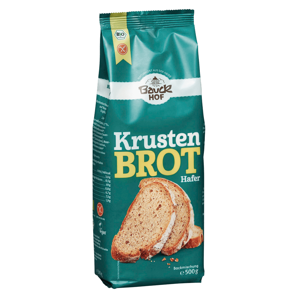 Bauckhof Krustenbrot Hafer Glutenfrei Beutel 500 G