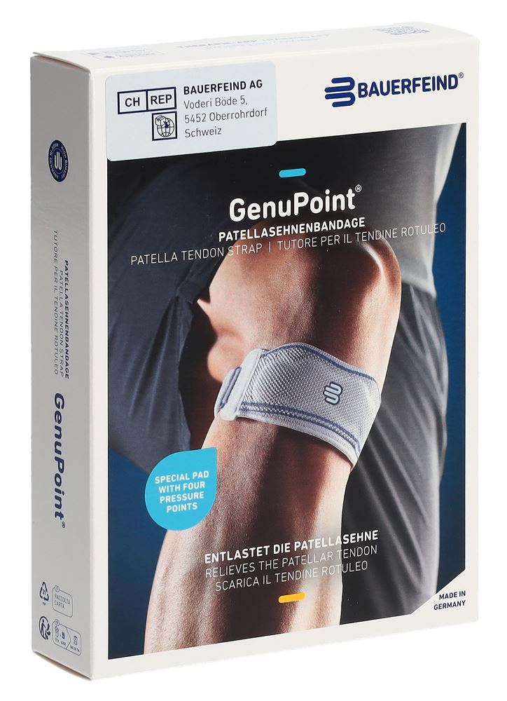 Bauerfeind GenuPoint Aktivbandage Gr2 titan