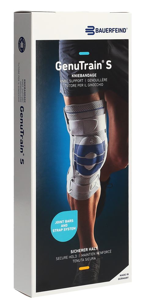 Bauerfeind GenuTrain S Aktivbandage Gr2 links titan
