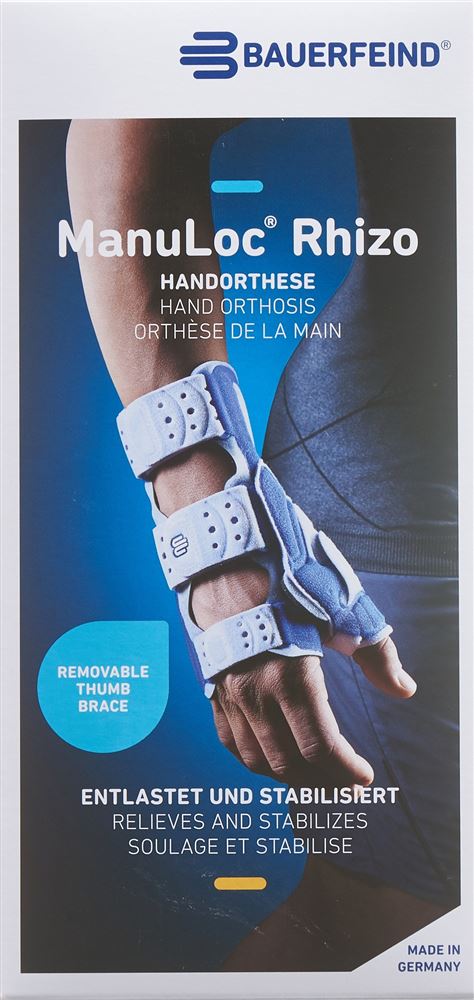 Bauerfeind ManuLoc Rhizo Stabilorthese Gr1 rechts titan