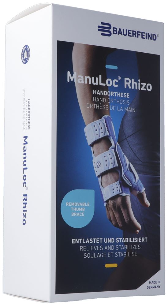 Bauerfeind ManuLoc Rhizo Stabilorthese Gr2 rechts titan