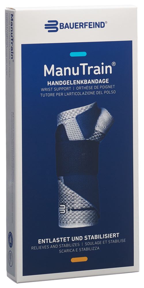 Bauerfeind ManuTrain Aktivbandage Gr6 links titan
