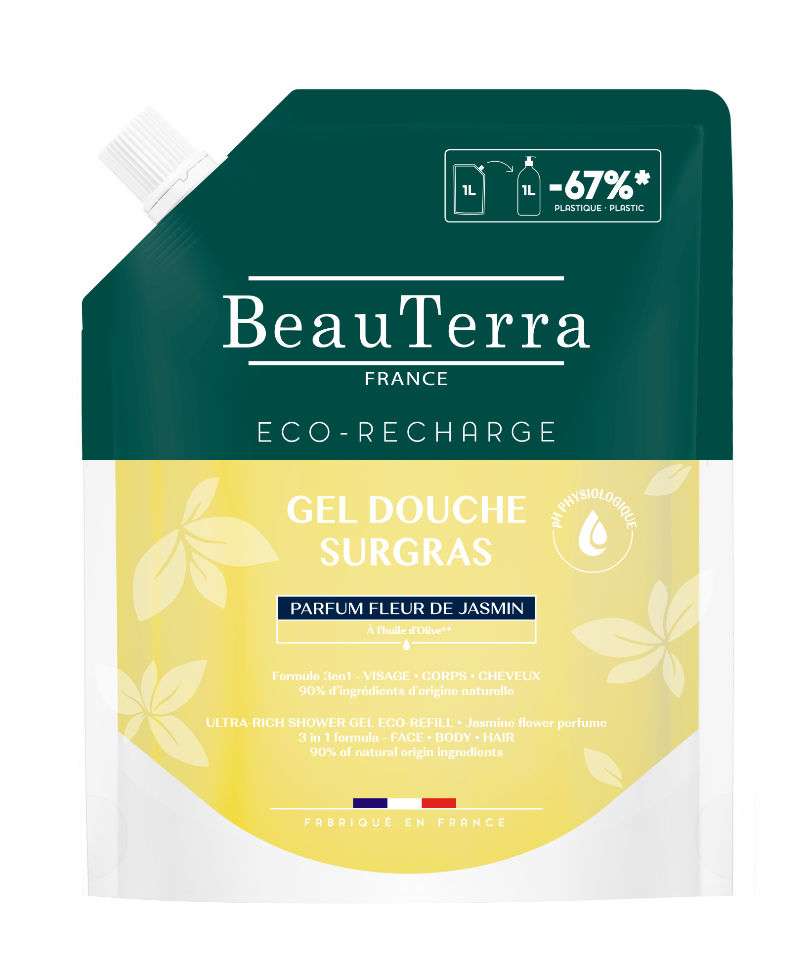 BeauTerra Duschgel reichhaltig Jasminblüte Btl 1000 ml