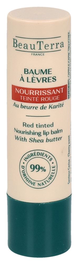 BeauTerra Lippenbalsam pflegend rot getönt Stick 4 g