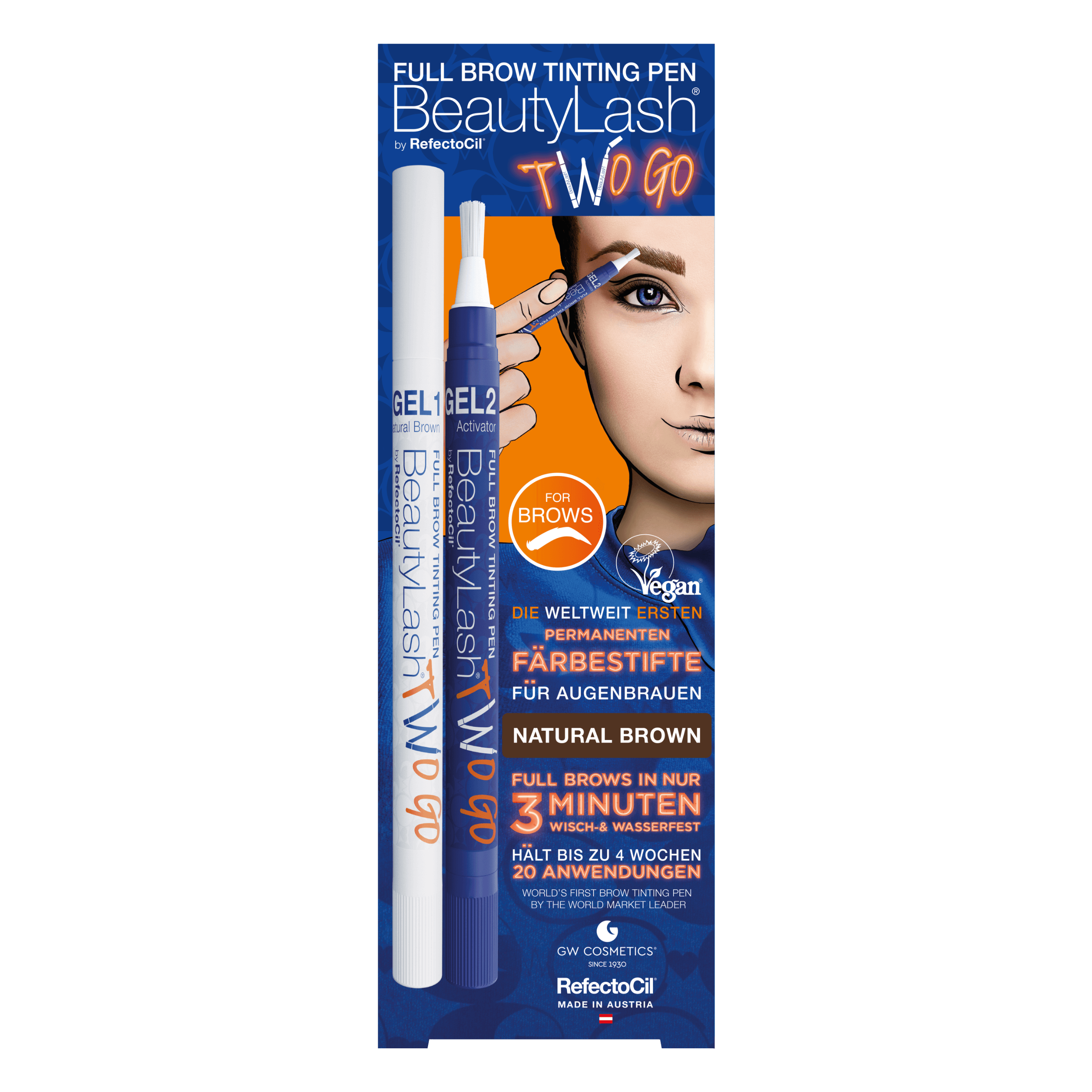 BeautyLash Full Brow Tinting Pen Two Go natural brown
