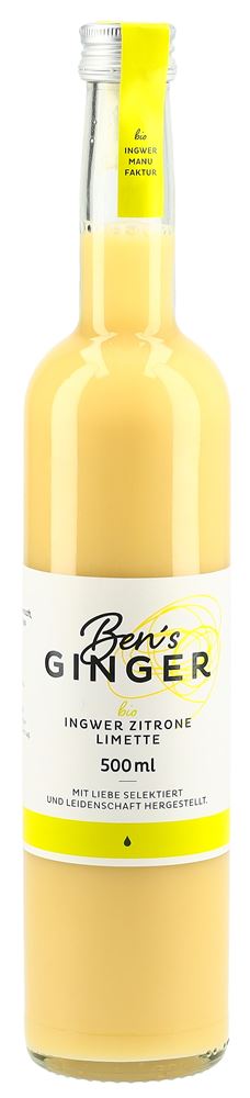 Ben's Ginger Ingwer-Zitronen-Limettenkonzentrat ohne Zucker Bio Fl 500 ml