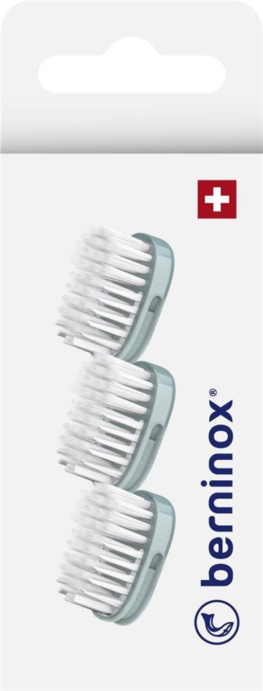 Berninox Ersatz-Zahnbürstenköpfe eisberggrün medium 3 Stk