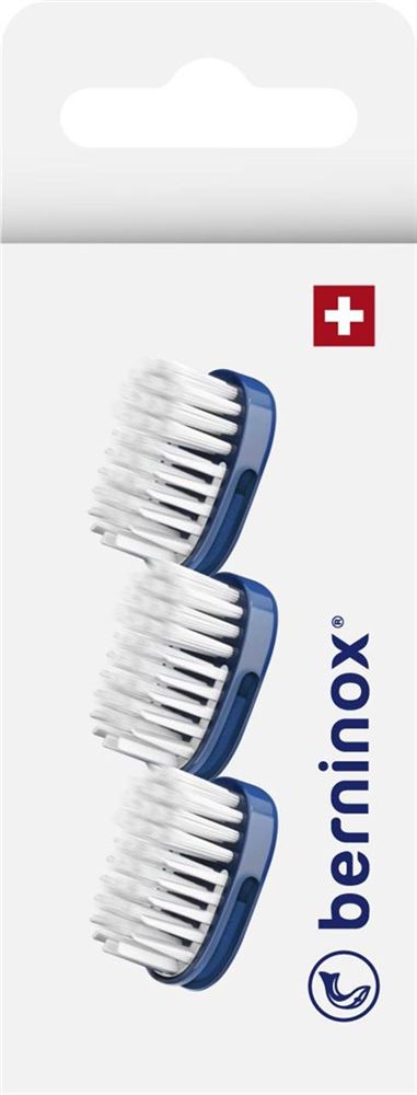Berninox Ersatz-Zahnbürstenköpfe ozeanblau soft 3 Stk