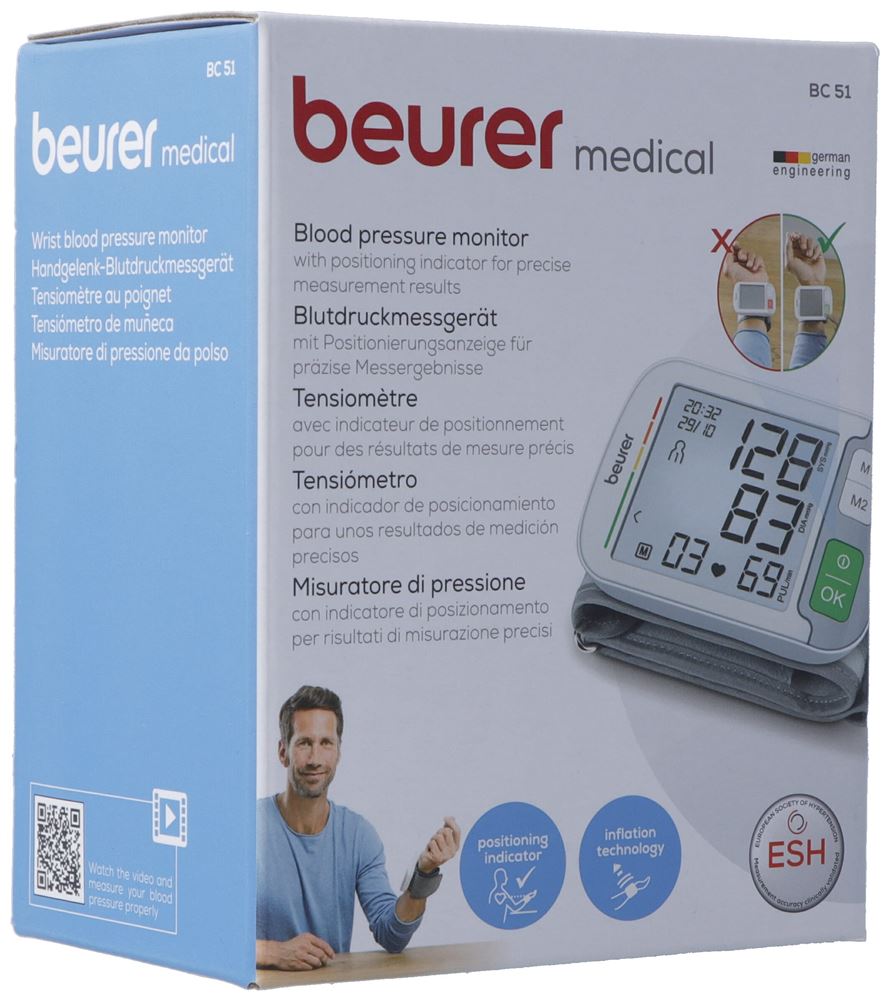 Beurer Blutdruckmessgerät Handgelenk BC 51