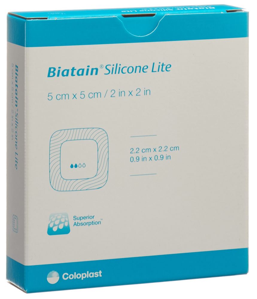 Biatain Silicone Lite Schaumverband 5x5cm 5 Stk