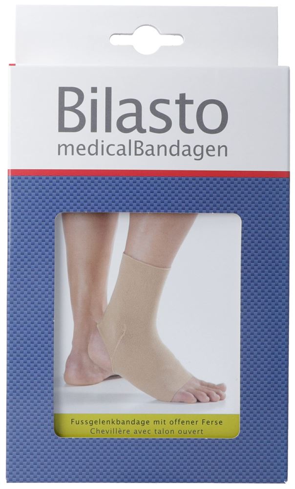 Bilasto Fussgelenkbandage XL Ferse offen beige