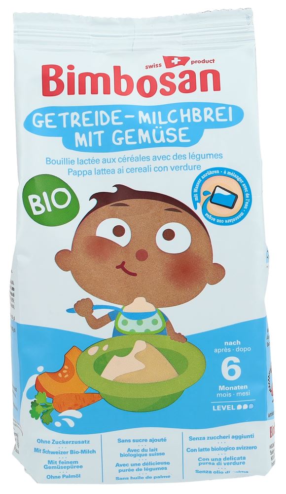Bimbosan Bio-Getreide-Milchbrei mit Gemüse 300 g