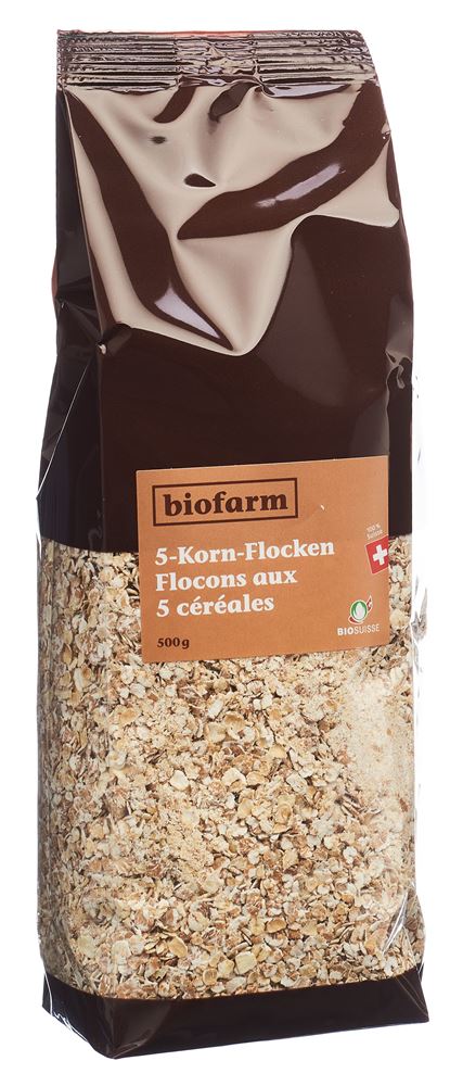 Biofarm 5 Korn Flocken Knospe Beutel 500 G