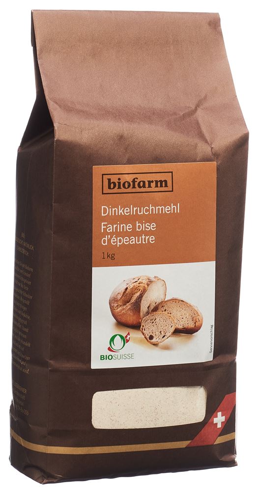 Biofarm Dinkel Ruchmehl Knospe Beutel 1 Kg