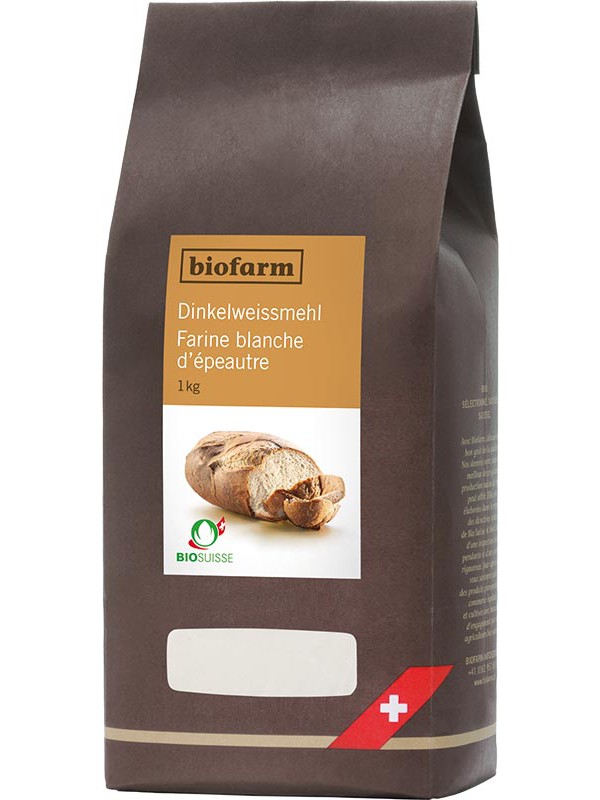 Biofarm Dinkel Weissmehl Knospe Beutel 1 Kg