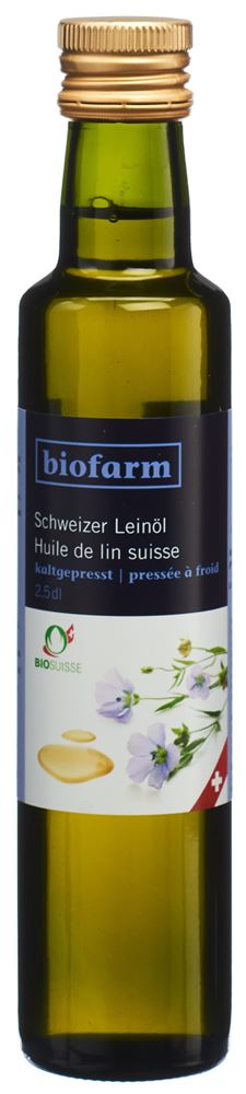 Biofarm Leinöl CH Knospe Bio Suisse Fl 2.5 dl