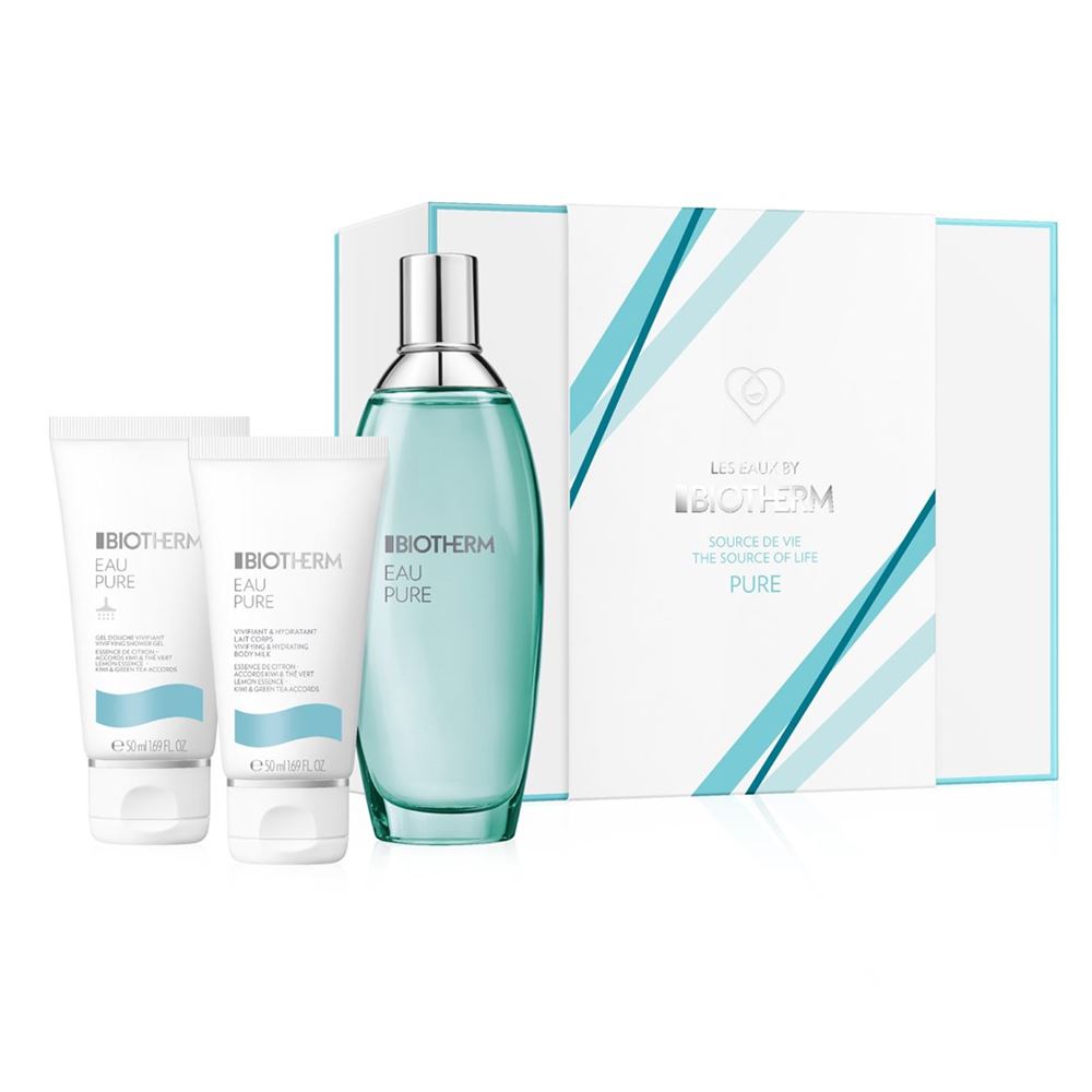 Biotherm Eau Pure Geschenkset Spray 100ml + Douche 50ml + Body Milk
