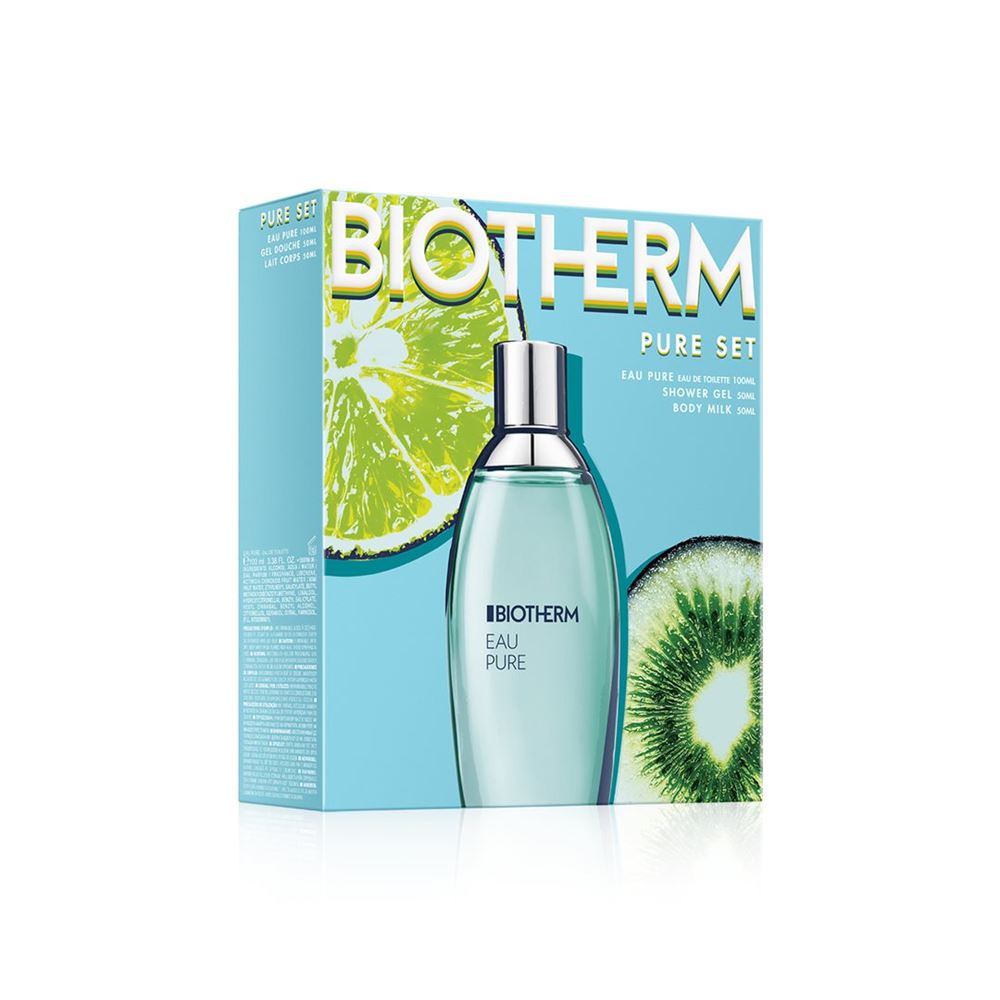 Biotherm Eau Pure Set + Eau de Toilette 100ml + Shower Gel 50ml + MLK 50ml