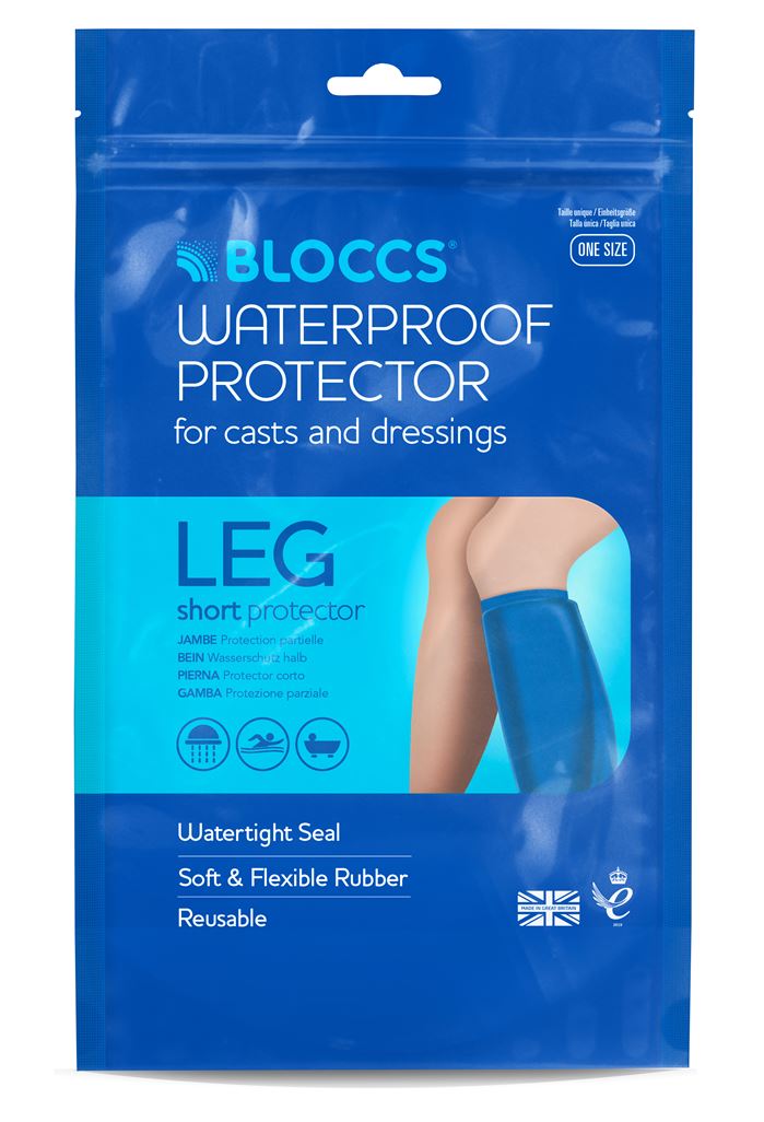 Bloccs Bad und Dusche Wasserschutz für das Bein 29-49+/66cm Erwachsene