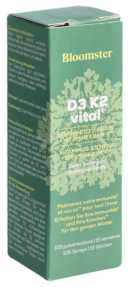 Bloomster D3 K2 Vital Spray sublingual Glasfl 15 ml